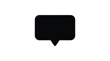 Fototapeta premium Black Rounded Rectangle Speech Bubble Icon