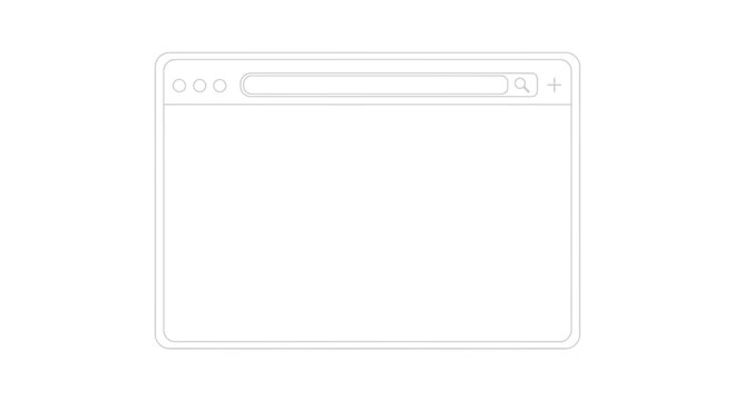 browser window outline, web page template