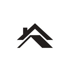 Fototapeta premium Minimalist House Roof Icon Design for Real Estate.