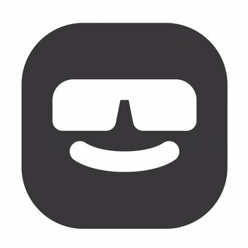 Cool face animation icon for social media, presentations, videos, websites. Alpha Channel