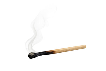 Burnt matchstick symbolizing exhaustion, burnout and completion