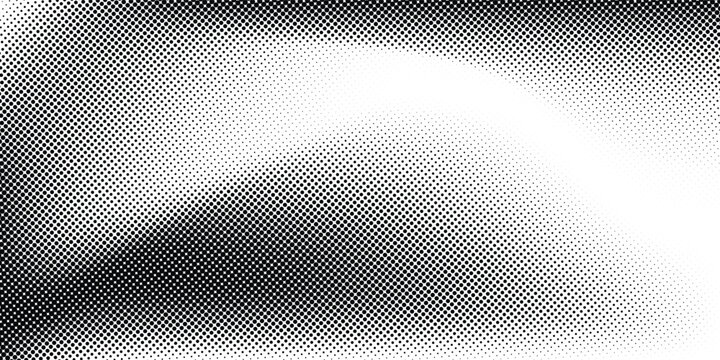 Abstract halftone faded gradient texture, grunge dotted pattern background, black and white noise grain wallpaper, retro pixel vector backdrop. vector design