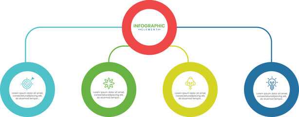 Cycle diagram for business presentation. Diagram infographic circle arrows set. Set of vector infographic circle templates. Steps business data visualization timeline process infographic template. 