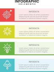Presentation infographic template with 4 options. Infographics for business concept. Business infographic design template. Steps business data visualization timeline process infographic template. 