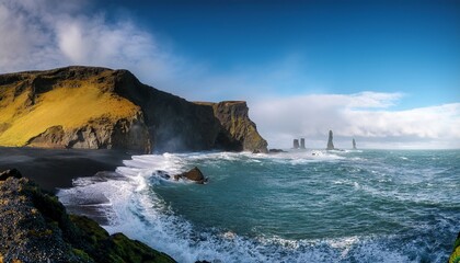 Obraz premium dramatic reykjanesta cliffs in reykjanes peninsula on the south coast of iceland