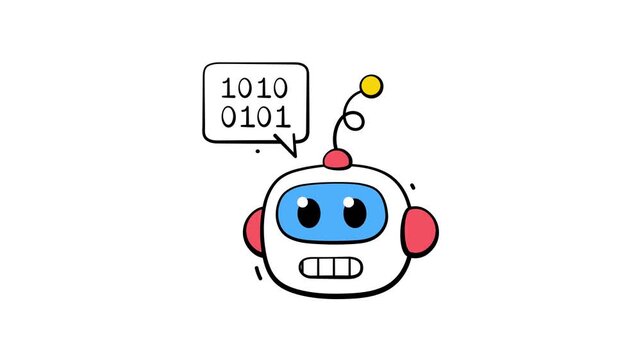 AI robot assistant used for automation and smart tasks, modern vector