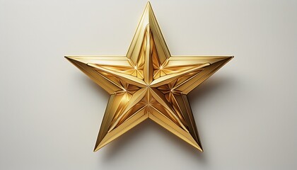 Obraz premium gold star isolated on white background generative ai
