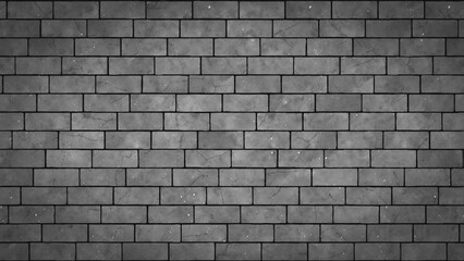 Fototapeta premium Destroyed wall brick texture on isolated background. Material grunged rocks overlays textured.