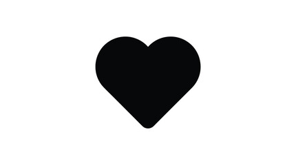 Fototapeta premium Black Heart Shape Icon Vector