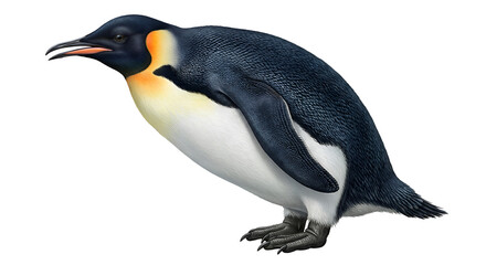 Obraz premium Emperor Penguin Illustration Isolated on Transparent Background