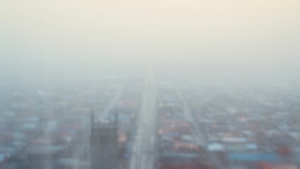 Fototapeta premium Misty Cityscape at Dawn