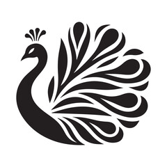 Fototapeta premium Peacock Symbol of Beauty Pride and Grace illustration concept design set collection