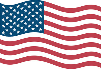 Obraz premium American flag wavy stripes stars vector illustration symbol patriotic