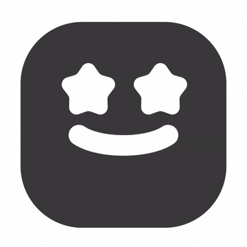 Star Face animation icon for social media, presentations, videos, websites. Alpha Channel
