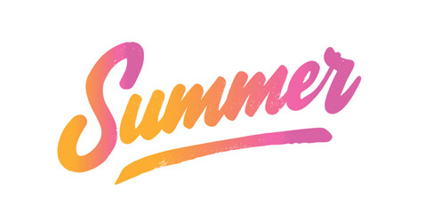 Fototapeta premium Summer, hand drawn calligraphy. 