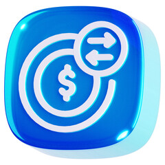 Obraz premium 3D Icon of Currency Exchange