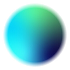 Soft Cyan Blue Gradient Sphere Blurred Abstract Orb