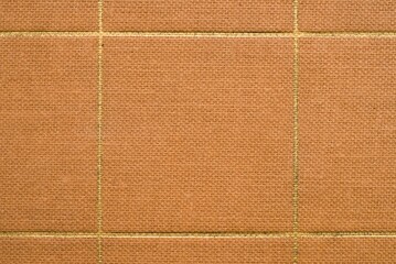 Fototapeta premium Terracotta Canvas Texture Background with Golden Grid Lines