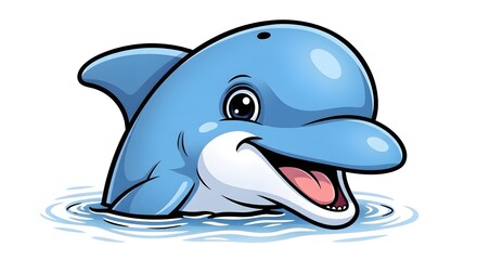 Obraz premium April fools background dolphin prank illustration