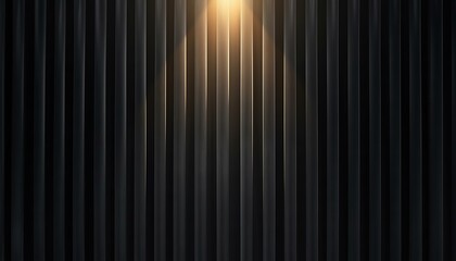 Obraz premium Golden Light Through Dark Curtains 