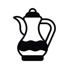 Obraz premium A modern glyph icon representing arabic teapot for drink