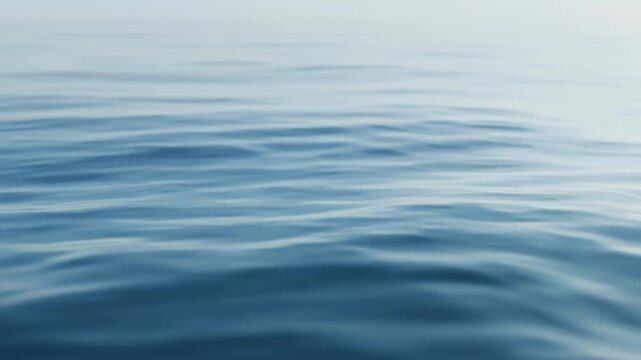 Calm blue ocean surface with gentle ripples stretching to the horizon, soft gradient sky above