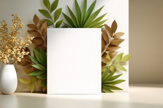 Vintage Inspired Paper Cut Frame for Mother's Day Display with Botanical Elements