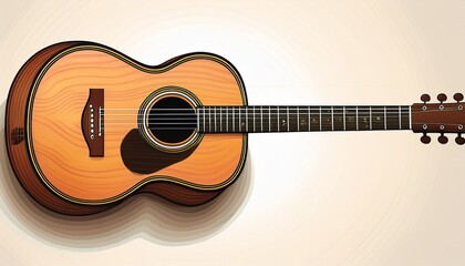 Obraz premium acoustic guitar isolated on white