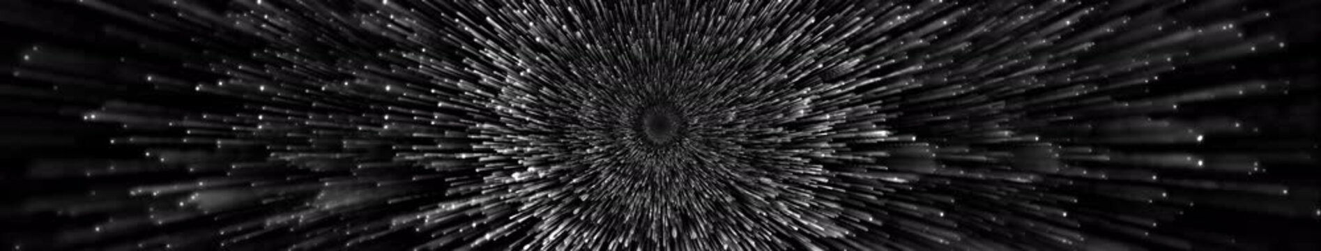 Widescreen Hyperspace Travel: Looped Particle Starfield Seamless Loop