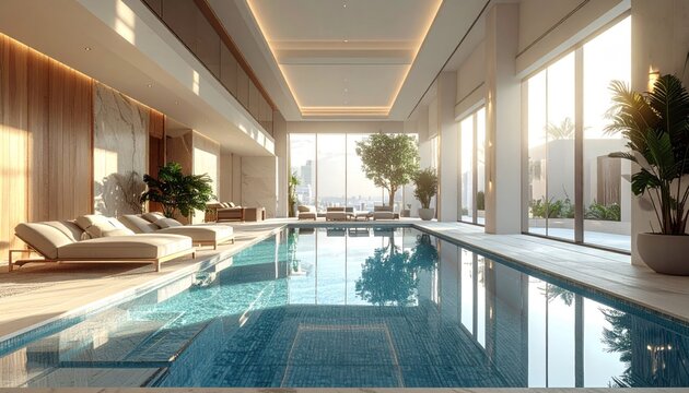 Luxury indoor swimming pool
