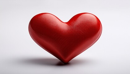 Obraz premium red heart isolated on white background