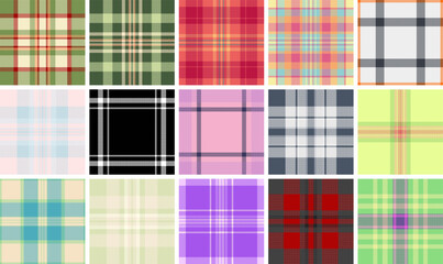 Festive tartan pattern collection for Christmas branding. The pack unifies packaging, marketing, and visuals. Vector consistency ensures harmony.