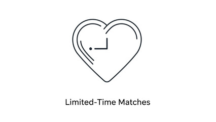 Fototapeta premium Heart Shape Clock Limited Time Matches.