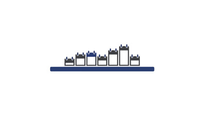 Obraz premium Simple Line Drawing of City Skyline Silhouette.
