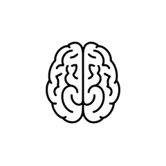 Artificial intelligence brain icon logo design. Machine learning brain sign and symbol. Human brain icon. Future technology concept.