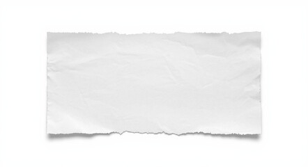 Obraz premium Plain white paper isolated, Crumpled and Creased Paper Poster Photo Effect Mockup, Crumpled paper texture layer effect,