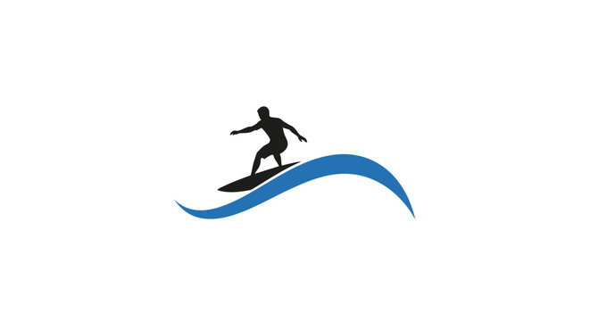 Man surfing on a wave board.