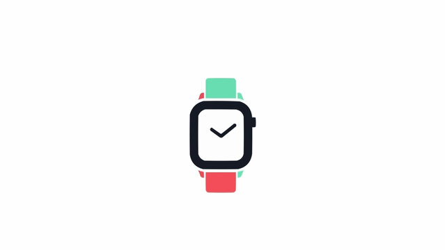 Colorful smartwatch with square face.