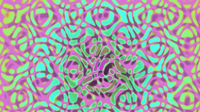 Abstract psychedelic neon liquid flowing background pattern with pink, green, and cyan colors