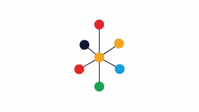 Colorful Molecule Model Structure.