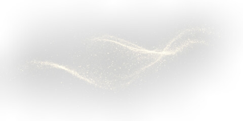 Magical sparkle swirl with luminous particle glow forming abstract spiral overlay PNG © KULAKOVA