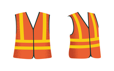 High Visibility Safety Vest. Reflective Yellow Personal Protective Equipment (PPE) for Construction Workers and Site Safety.
