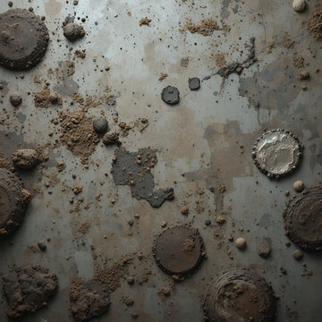 Dirty floor background with grime dust and dirt creating a messy look. Concept Dirty Floor Background, Grime Dust, Messy Aesthetic