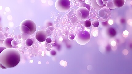 Floating bubbles in a purple setting create a dreamy and magical atmosphere suitable for various creative uses, including wallpaper and graphic designs