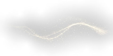 Magical glowing light spiral with shimmering sparkle particles isolated transparent PNG © OLENA