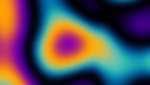Abstract multi color blurred gradient background featuring a grain noise texture effect for modern design