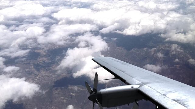 transport airplane in the sky close to a Mig 29 jet fighters formation  in flight