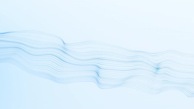 Minimal soft blue wave lines animation on light background. Clean abstract motion with smooth flowing stripes, elegant modern texture, 4K 60fps loop.