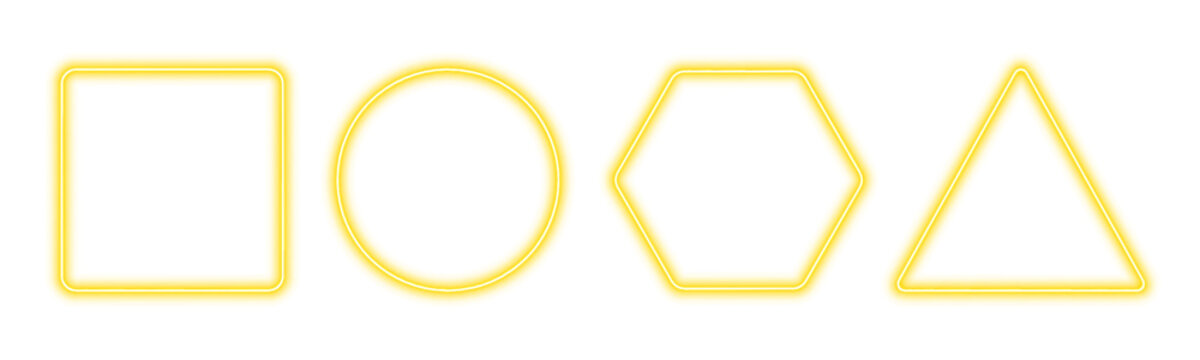 Vibrant multicolor neon outline with luminous glow vector