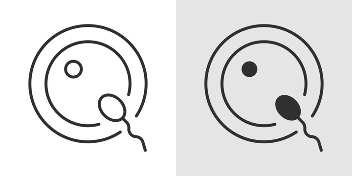 IVF Icon representing in vitro fertilization, reproductive medicine, fertility treatment, assisted reproduction, and medical support for conception.